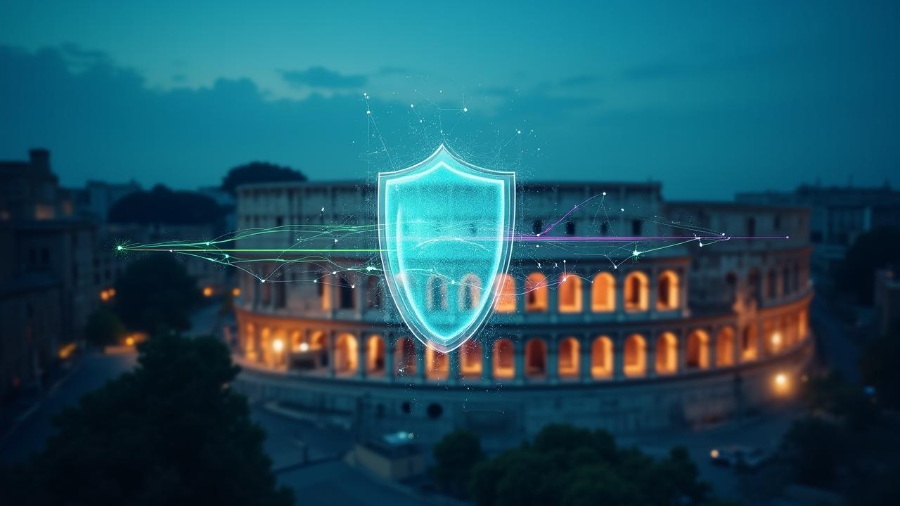 Concetto di sicurezza digitale e privacy nei viaggi internazionali